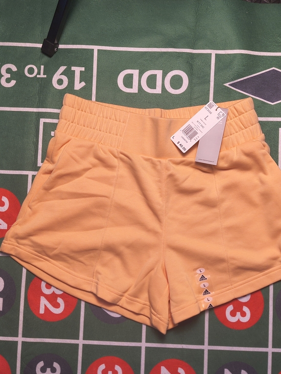 adidas Pants - NWT Adidas French Terry Athletic Shorts Women Large Pulse Amber Orange MSRP $40